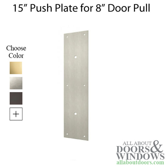 Plate (only) for 8" Door Pull - Choose Finish