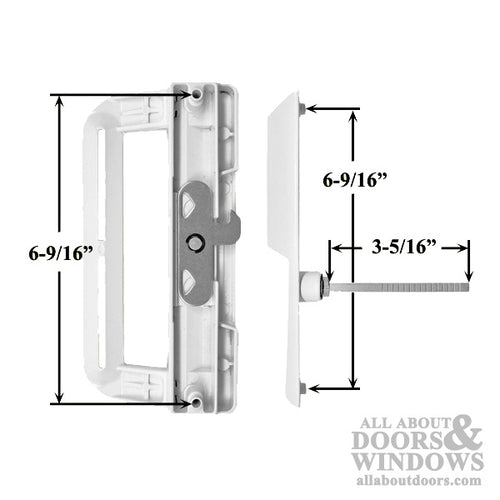 Ideal Security Sliding Patio Door Handle Set - Keyed, Non-Handed - Ideal Security Sliding Patio Door Handle Set - Keyed, Non-Handed