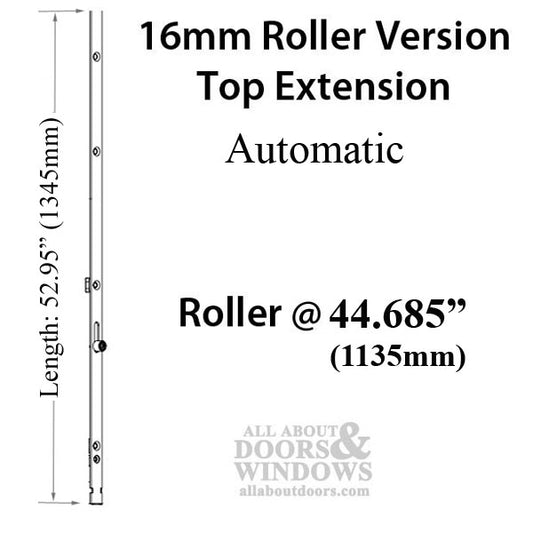 16mm Auto Top Extension, Roller at 44.685",  52.95" Length SNE