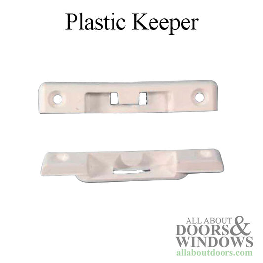 Keeper, Plastic,  2-5/16 Screw holes spacing - White