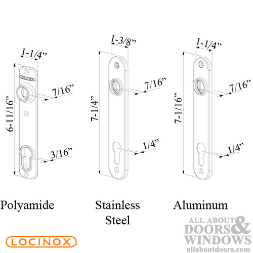 Locinox Cover Plate for Mortise Locks - Locinox Cover Plate for Mortise Locks