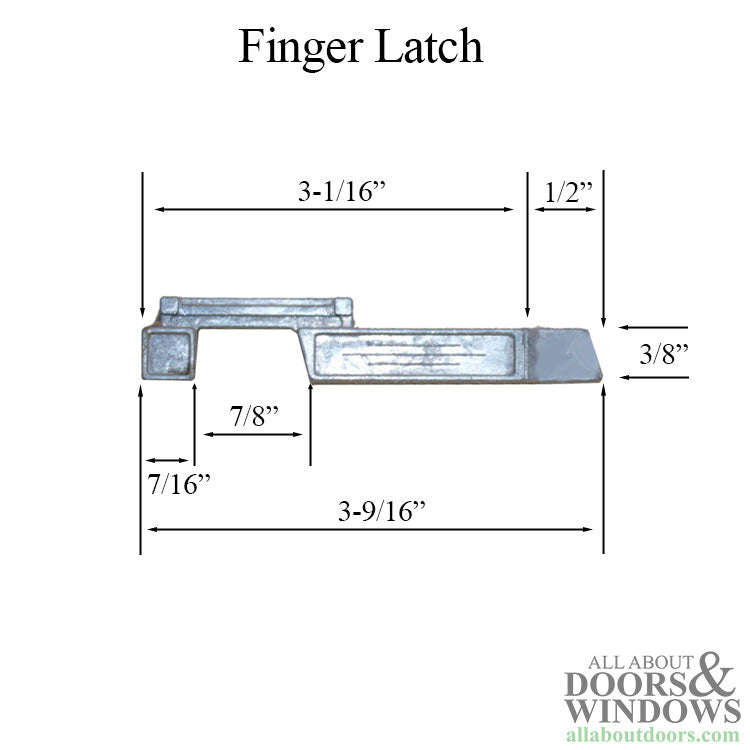 Finger Latch, Supreme 606 Series Storm Window / Door - Right - Finger Latch, Supreme 606 Series Storm Window / Door - Right