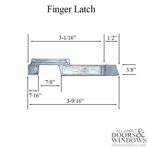 Finger Latch, Supreme 606 Series Storm Window / Door - Right - Finger Latch, Supreme 606 Series Storm Window / Door - Right