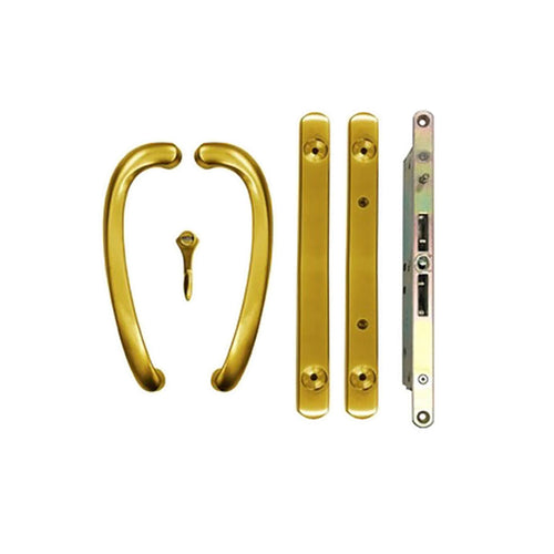 Andersen 100 Series Afton Sliding Door Handle - Bright Brass - Andersen 100 Series Afton Sliding Door Handle - Bright Brass