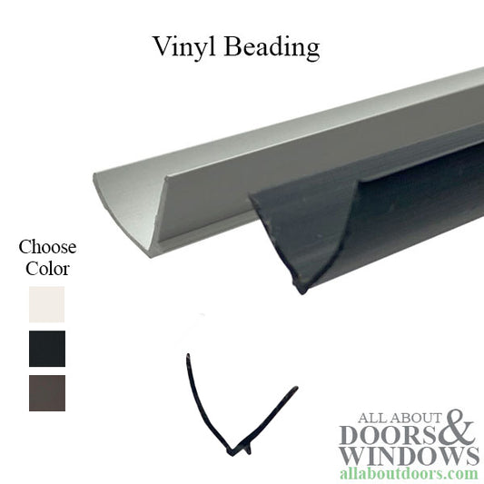 Vinyl Glazing Beading, for vinyl , metal, wood Windows, 6 ft - Choose Color