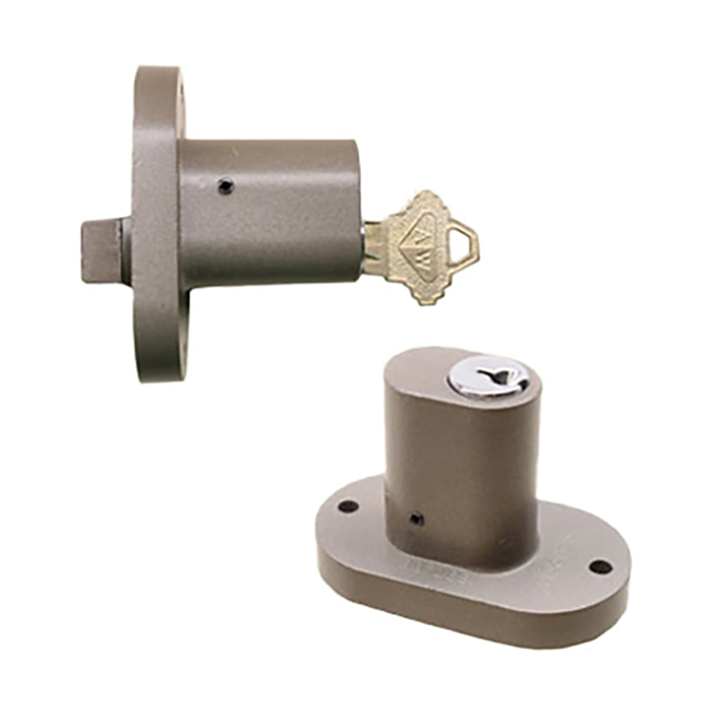 Discontinued - Andersen Perma-Shield 3-Panel Gliding Door Exterior Lock w/ Keys, 6 Pin - Stone - Discontinued - Andersen Perma-Shield 3-Panel Gliding Door Exterior Lock w/ Keys, 6 Pin - Stone