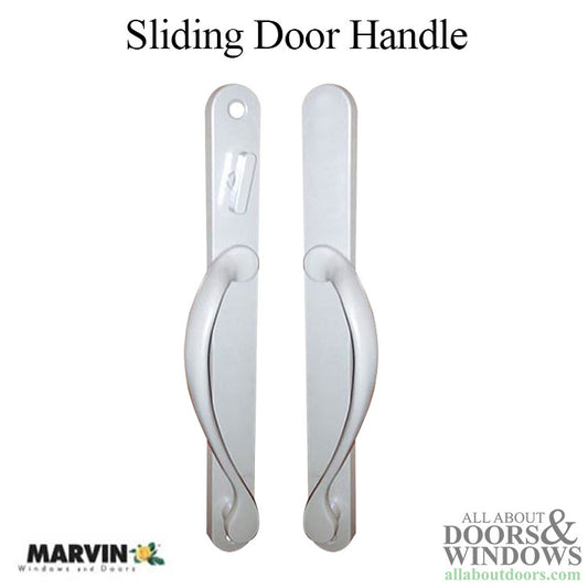 Marvin Narrow Traditional, Non-Keyed Sliding Patio Door Handle - White