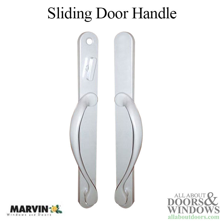 Marvin Narrow Traditional, Non-Keyed Sliding Patio Door Handle - White - Marvin Narrow Traditional, Non-Keyed Sliding Patio Door Handle - White