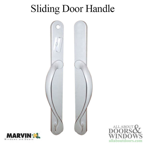 Marvin Narrow Traditional, Non-Keyed Sliding Patio Door Handle - White - Marvin Narrow Traditional, Non-Keyed Sliding Patio Door Handle - White