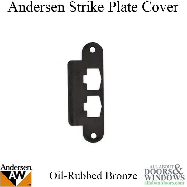 Andersen Latch & Deadbolt Strike Plate Cover, AS/SA Single Door - Oil Rubbed Bronze - Andersen Latch & Deadbolt Strike Plate Cover, AS/SA Single Door - Oil Rubbed Bronze