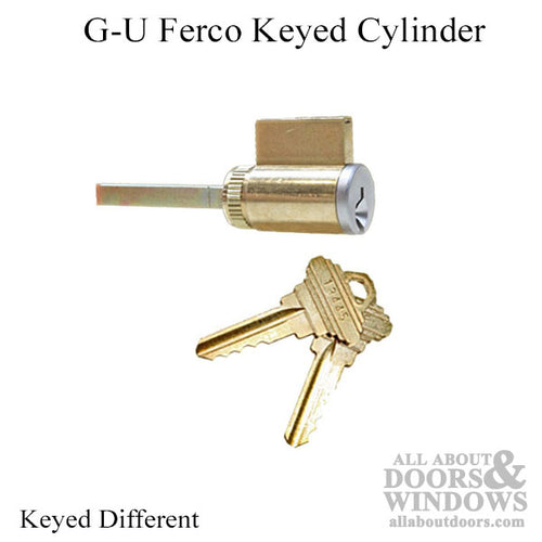G-U / Ferco Cylinder for 1-3/4 or 2-1/4 door, Schlage - Key - Satin Chrome - G-U / Ferco Cylinder for 1-3/4 or 2-1/4 door, Schlage - Key - Satin Chrome
