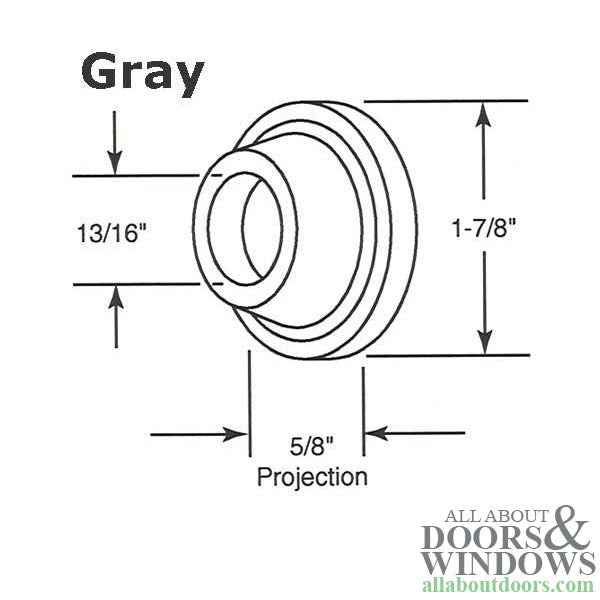 Door Bumper - Gray Rubber - Door Bumper - Gray Rubber