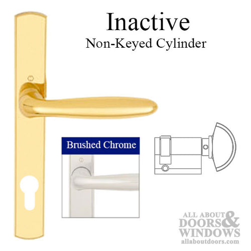 HOPPE Multipoint Lock Handle Set with Verona Lever Inactive Polished Chrome - HOPPE Multipoint Lock Handle Set with Verona Lever Inactive Polished Chrome