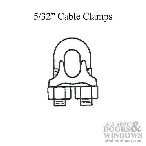 Cable Clamps for 5/32 Inch Cables - Cable Clamps for 5/32 Inch Cables