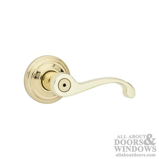 Kwikset 730CHL-3 Commonwealth Privacy Door Lock with 6AL Latch and RCS Strike Bright Brass Finish