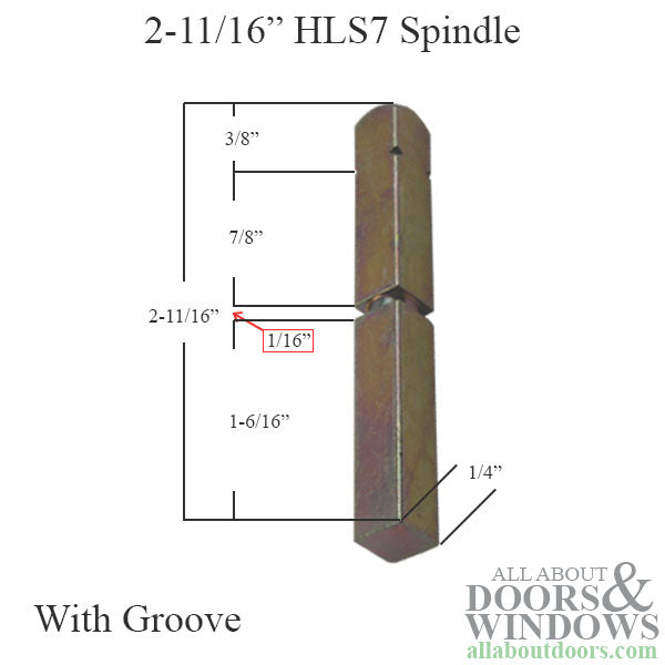 HLS7 Spindle Shaft, 5/16