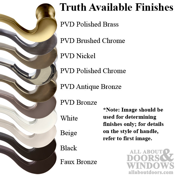 Truth Sentry Lock Handle Set Modern Decorative Solid Brass PVD Brushed Chrome - Truth Sentry Lock Handle Set Modern Decorative Solid Brass PVD Brushed Chrome