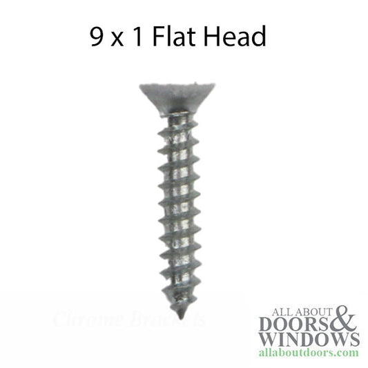 9 x 1 Flat Head Screw, Phillips, Type A Sheet Metal Screw - 25 pack