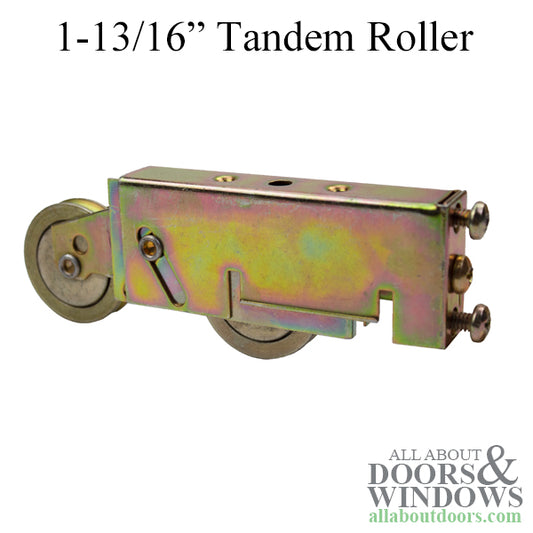 Tandem Roller Assembly for Sliding Patio Door 1.813 Inch Steel Wheel Diameter Steel Housing