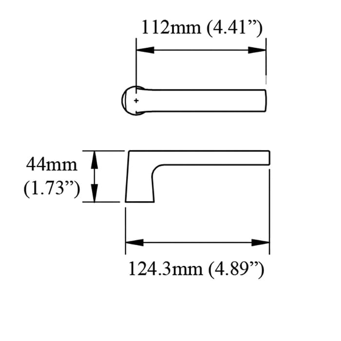 Fixed Dallas Lever Handle for Dummy Handlesets - Matte Black - Fixed Dallas Lever Handle for Dummy Handlesets - Matte Black