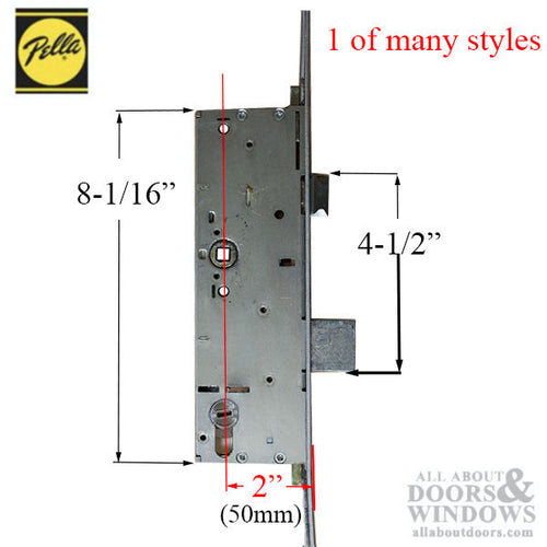 Pella Shootbolt 50/92 Designer Series 904 Multipoint Lock 93-¼ Inch Door - Pella Shootbolt 50/92 Designer Series 904 Multipoint Lock 93-¼ Inch Door