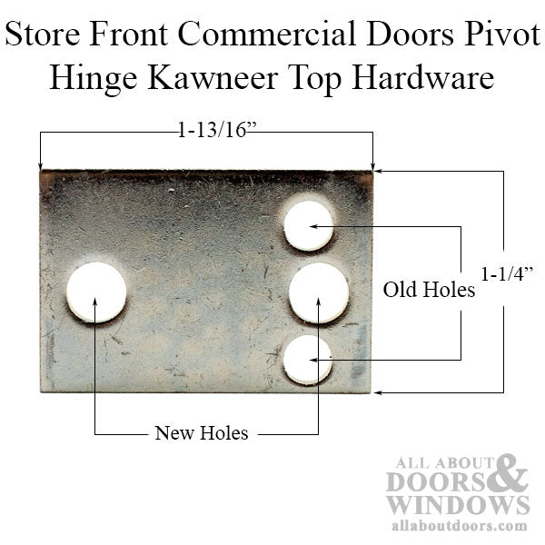 Store Front Commercial Door Pivot Hinge, Kawneer Top and Bottom, Right Hand - Choose Color - Store Front Commercial Door Pivot Hinge, Kawneer Top and Bottom, Right Hand - Choose Color