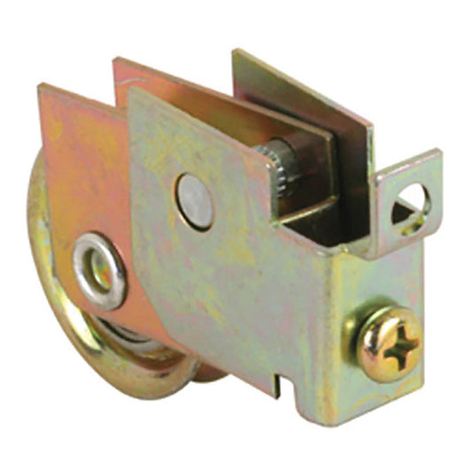 Sliding Door Roller with Adjustable Steel F Tab Style Housing Roller with Ball Bearing 1.25 Inch Steel Wheel Diameter