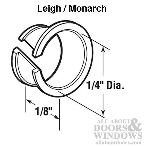 Leigh / Monarch Bushing ( Nylinder ), 1/4 inch Inside Diameter,  Nylon / Plastic - Leigh / Monarch Bushing ( Nylinder ), 1/4 inch Inside Diameter,  Nylon / Plastic