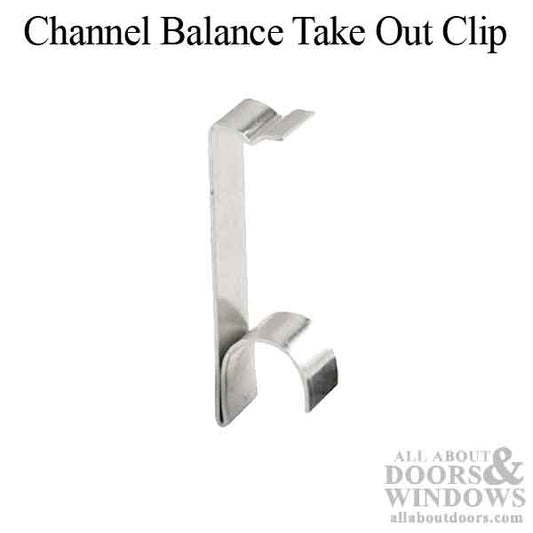 Take Out Clip,  Channel Balance, 1/4” Wide  x 1-1/4”  Long  x 5/16 depth