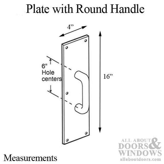 4 x 16 Pull Plate with Round Pull Handle