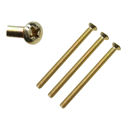 HOPPE Handle Screws – M5 x 65mm – Brass – 3 Pack for 2-1/4 Inch Thick Door