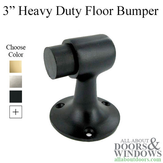 Heavy Duty Floor Bumper/ Stop  3 x 2-1/4  - Choose Finish