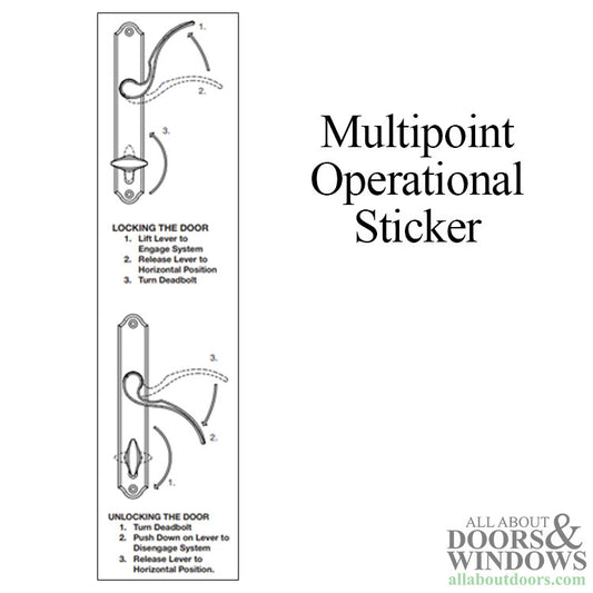 HLS9000 SWD Multipoint Operational Sticker, Right Hand, English, 3.5" x 11"