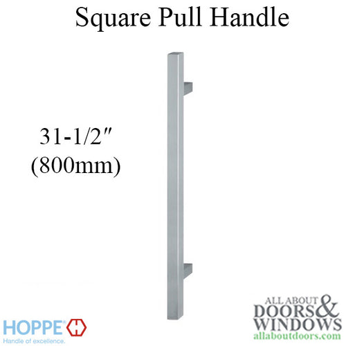 Hoppe Bar-Shaped Square Pull Handle, 31-1/2