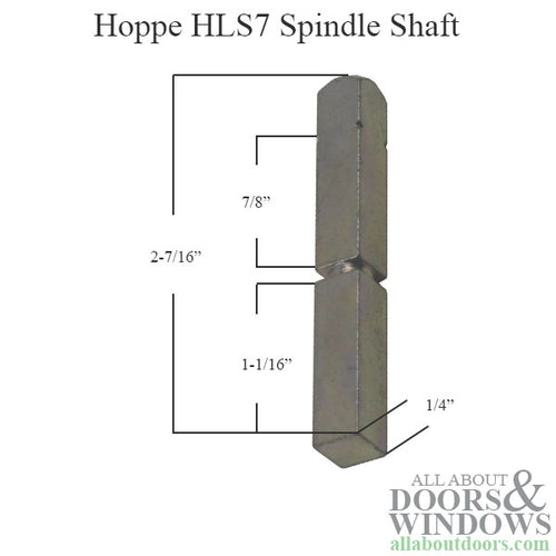 Hoppe HLS7 Spindle Shaft, 5/16 x 2-1/2