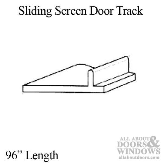 Patio Screen Replacement Track, 96 inch - Aluminum