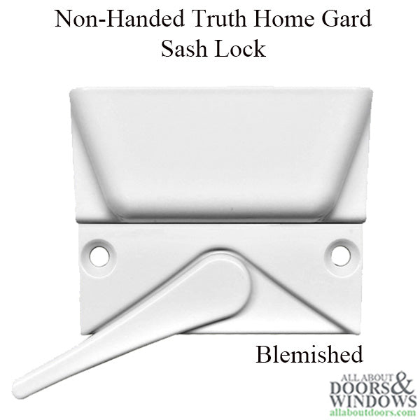 Non-Handed Truth Home Gard Sash Lock with Plastic Latch for Casement Window - White - BLEMISHED - Non-Handed Truth Home Gard Sash Lock with Plastic Latch for Casement Window - White - BLEMISHED