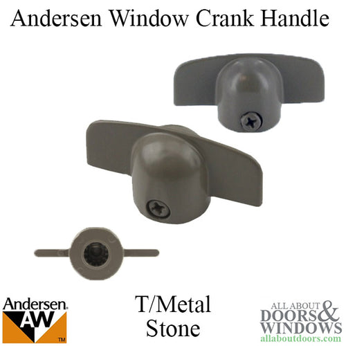 Andersen E-Z Casement Window Crank Handle T Metal Stone Window Handle - Andersen E-Z Casement Window Crank Handle T Metal Stone Window Handle