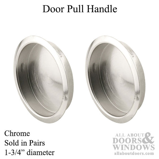 Pull - 1-3/4 Inch - Round - Chrome - Closet Door