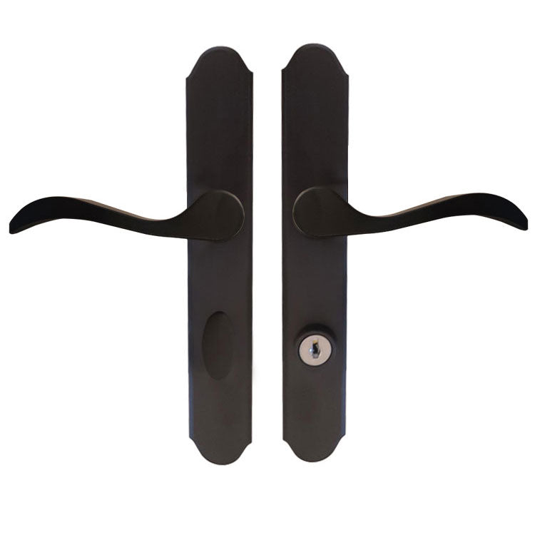 Curved Lever Mortise Lock Handle Set for Storm Doors - Curved Lever Mortise Lock Handle Set for Storm Doors
