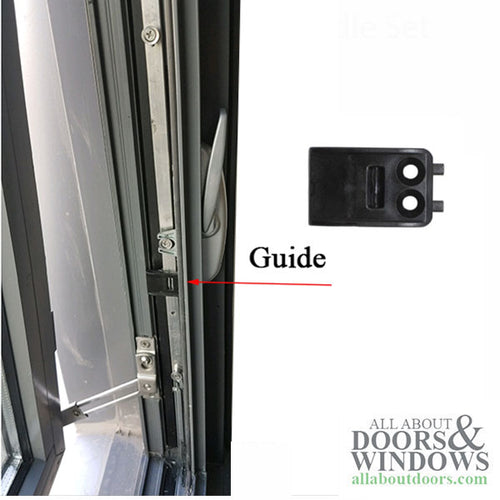 Guide for Nova Casement & Awning Window Multipoint Lock Bar - Black - Guide for Nova Casement & Awning Window Multipoint Lock Bar - Black