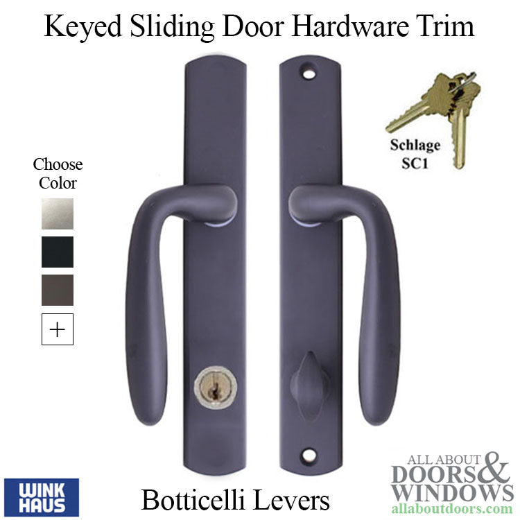 Botticelli Keyed Entry, Winkhaus Sliding Door Hardware Trim - Botticelli Keyed Entry, Winkhaus Sliding Door Hardware Trim