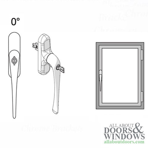 Keyed Long Handle Tilt Turn Giesse 01209 Long Handle Tilt Turn Prima Key Cremone - Keyed Long Handle Tilt Turn Giesse 01209 Long Handle Tilt Turn Prima Key Cremone