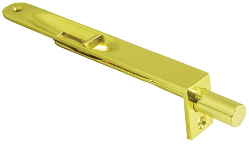 Flush Bolt, Mortise Lever, 6 Inch Square face - Polished Brass - Flush Bolt, Mortise Lever, 6 Inch Square face - Polished Brass