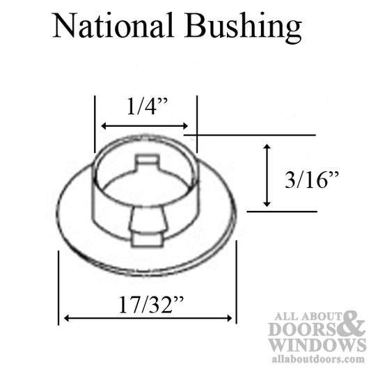 National Bushing,  1/4 I.D. ,   Nylon Grommet  ( Nylinder )