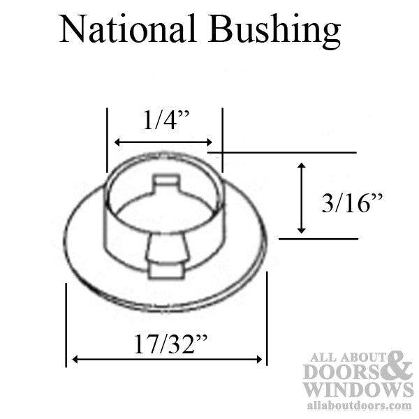 National Bushing,  1/4 I.D. ,   Nylon Grommet  ( Nylinder ) - National Bushing,  1/4 I.D. ,   Nylon Grommet  ( Nylinder )