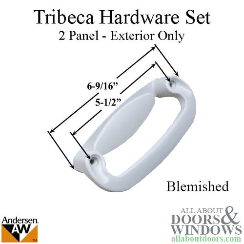 Blemished Andersen Tribeca 2-Panel Exterior Trim Hardware - Stone - Blemished Andersen Tribeca 2-Panel Exterior Trim Hardware - Stone