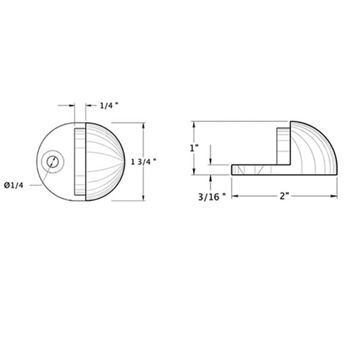 Low Profile Dome Stop - Choose Color - Low Profile Dome Stop - Choose Color