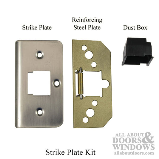 Trilennium Strike Kit 3 strikes, Reinforcement plates & Screws - 1-3/4" Door -  Choose Color