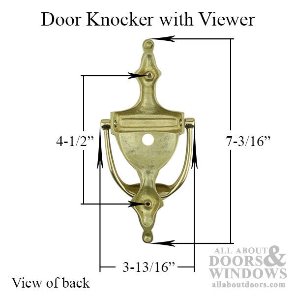 Solid Brass Door Knocker with Viewer - Solid Brass Door Knocker with Viewer